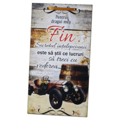 Tablou lemn personalizat "Pentru dragul meu Fin..." 15x27 CM