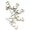 Set 5 cifre craft 3 din lemn 9 CM