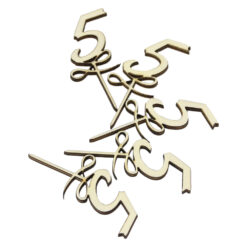 Set 5 cifre craft 5 din lemn 9 CM