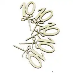Set 5 cifre craft 10 din lemn 9 CM
