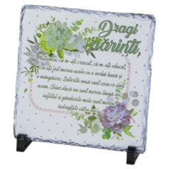 Placa ardezie "Dragi Parinti...!" 19x19 CM