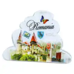 Magnet de frigider din rasina 8x6 CM, Castelul Hunedoarei, Romania