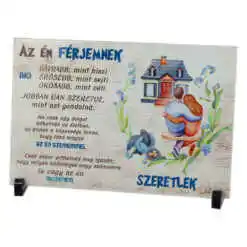Placa decorativa "Az en Ferjemnek, Szeretlek" 30x20 CM