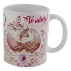 Cana ceramica "Te iubesc" 330 ml, Bufnite, pastel