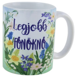 Cana ceramica "Legjobb Fonokno", 330 ml, Florile primaverii