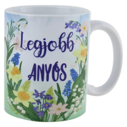 Cana ceramica "Legjobb Anyos", 330 ml, Florile primaverii