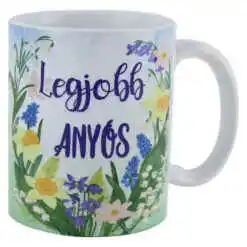 Cana ceramica "Legjobb Anyos", 330 ml, Florile primaverii
