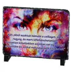 Placa ardezie "Ket okbol szoktuk..." 19x14 CM