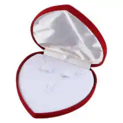 Alternative view of Cutie pentru bijuterii din catifea 15 CM, Inima