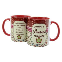 Cana ceramica "Pentru o Prietena minunata", 330 ml