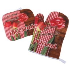 Set manusa si suport oala "Cea mai minunata Prietena!", lalele