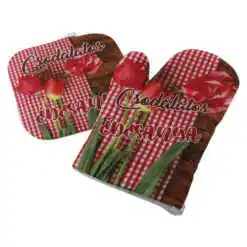 Set manusa si suport oala "Csodalatos Edesanya", lalele