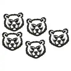 Set 5 decor craft Urs din lemn 3 CM