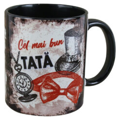 Cana ceramica "Cel mai bun Tata", 330 ml, Negru