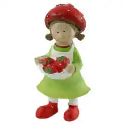 Figurina Fetita din rasina cu capsuni 11 CM
