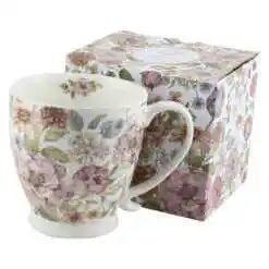 Cana portelan 480 ml, Pastel Flowers - White