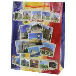Punga cadou din hartie laminata 17x23, Romania, Orase