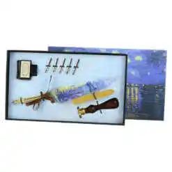 Set de Caligrafie cu Pana, stil Vintage, Art Gallery - 9 piese