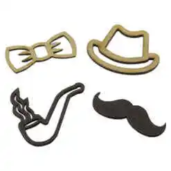 Set 4 decor craft din lemn 5/4 CM, Barbat
