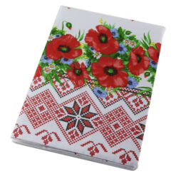 Fata de masa cu motiv traditional 150x220 CM, din bumbac, Maci