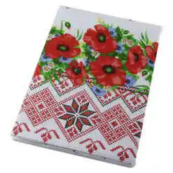 Fata de masa cu motiv traditional 150x220 CM, din bumbac, Maci