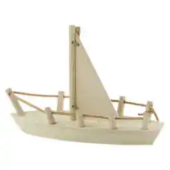 Jucarie din lemn Barca cu vela 24 CM