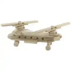 Jucarie din lemn Elicopter cu 2 elice 27 CM