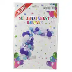Set aranjament party cu 69 baloane + accesorii