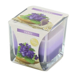 Lumanare parfumata Violet 7x8 CM, in pahar sticla
