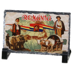 Placa ardezie "Romania" 14x9 CM, Harta
