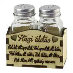 Set solnita si pipernita cu suport lemn "Hazi Aldas"