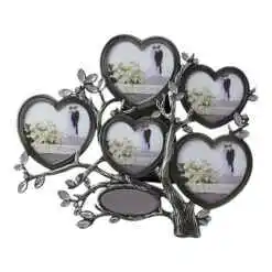 Rama foto Copacul Vietii din metal 5 poze + eticheta metalica 27x21 CM