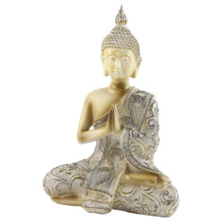 Statueta Buddha, 20 CM, din rasina, cu sclipici