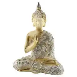 Alternative view of Statueta Buddha, 20 CM, din rasina, cu sclipici