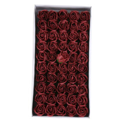 Trandafiri de sapun, 5 CM, 50 de bucata/cutie - Bordo