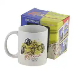 Cana ceramica Castelul Bran, Romania, 300 ml, in cutie decorativa