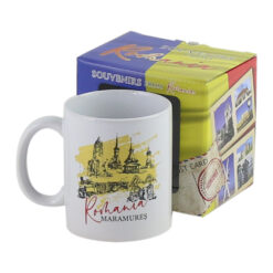 Cana ceramica Maramures, Romania, 300 ml, in cutie decorativa