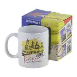 Cana ceramica Maramures, Romania, 300 ml, in cutie decorativa