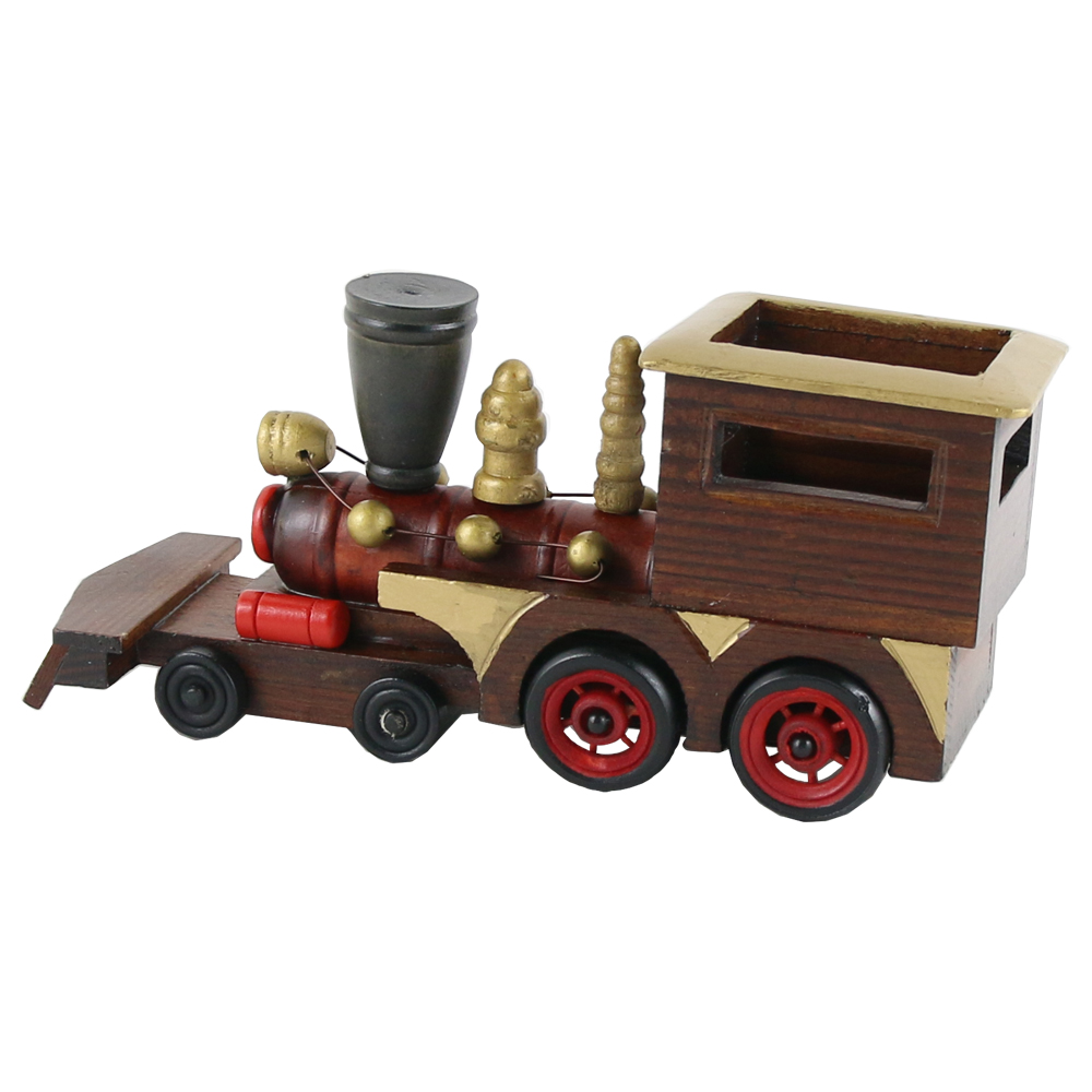 Locomotiva vintage din lemn 25 CM, Macheta