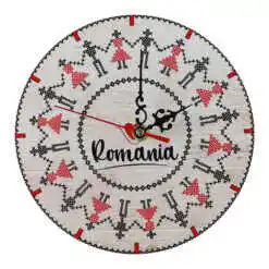 Ceas perete din lemn 20 CM, Romania, dansatori