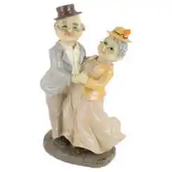 Alternative view of Figurina Batrani dansatori din rasina 17 CM