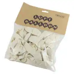 Set 50 baloane 31 CM, Alb