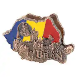 Magnet frigider tip Clema 6.5x4 CM, Harta Romaniei