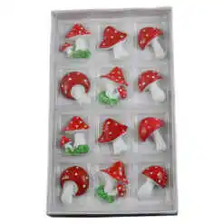 Set 12 ciupercute din rasina 3 CM