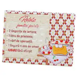 Puzzle magnetic 80 piese "Reteta familiei fericite..." 20x14.5 CM