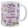Cana ceramica "Orulok, hogy a Szomszedom vagy", 330 ml, lavanda