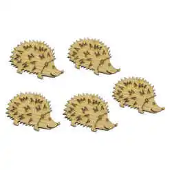 Set 5 decor craft Arici din lemn 4.5 CM