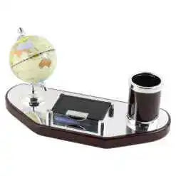 Set pentru birou cu glob pamantesc, 31x15x15 CM