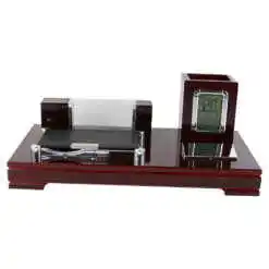 Set pentru birou cu ceas digital, 34x18x14 CM