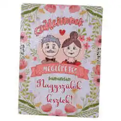 Puzzle 80 piese "Meglepetes Szuleimnek..." 14.5x20 CM